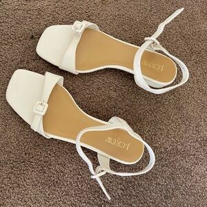 JCrew White Sandals
